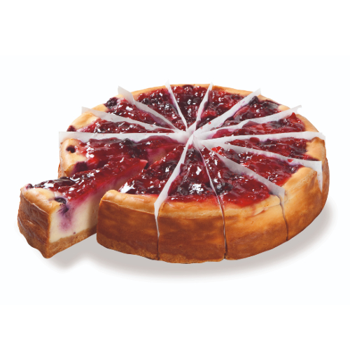 10" Baked Berry Cheesecake - Pre Cut 14 piece Round
