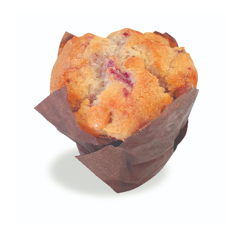 Muffin Raspberry White Chocolate 130g - 12 pce 
