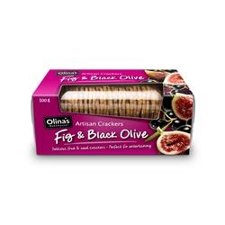 Olina's Artisan Crackers Fig & Black Olive 100g - 12 packs
